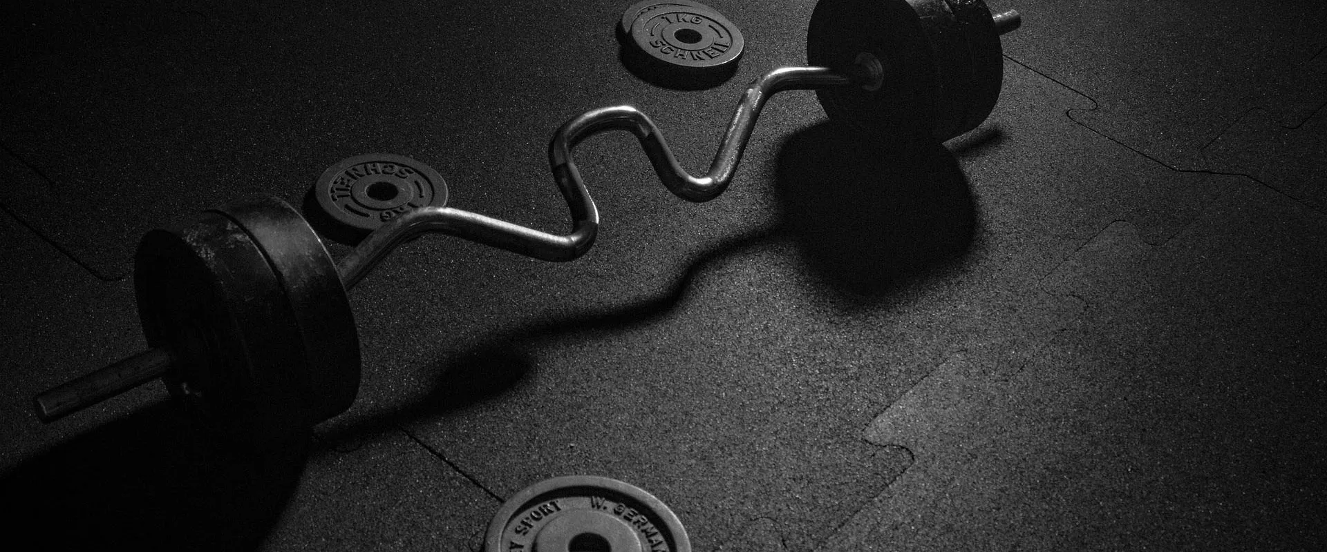 Barbell on the floor